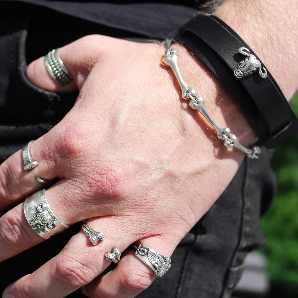 Bracelet "Bones" by LORO FEDE — Sterling Silver. Handcrafted. Dead Serious.