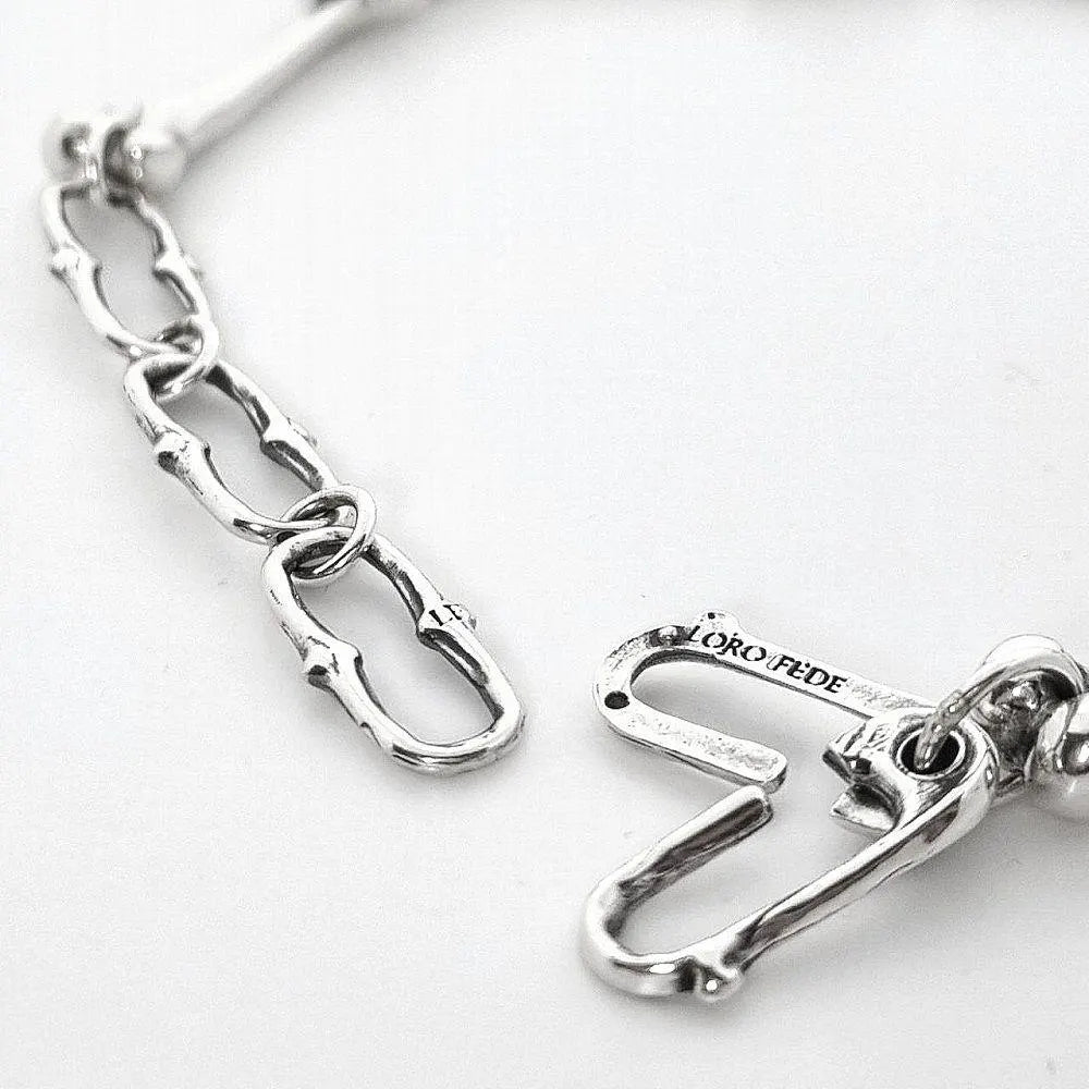 Corpus Vinculum | Sterling Silver Bone Chain Necklace – LORO FEDE – Statement Piece for Men