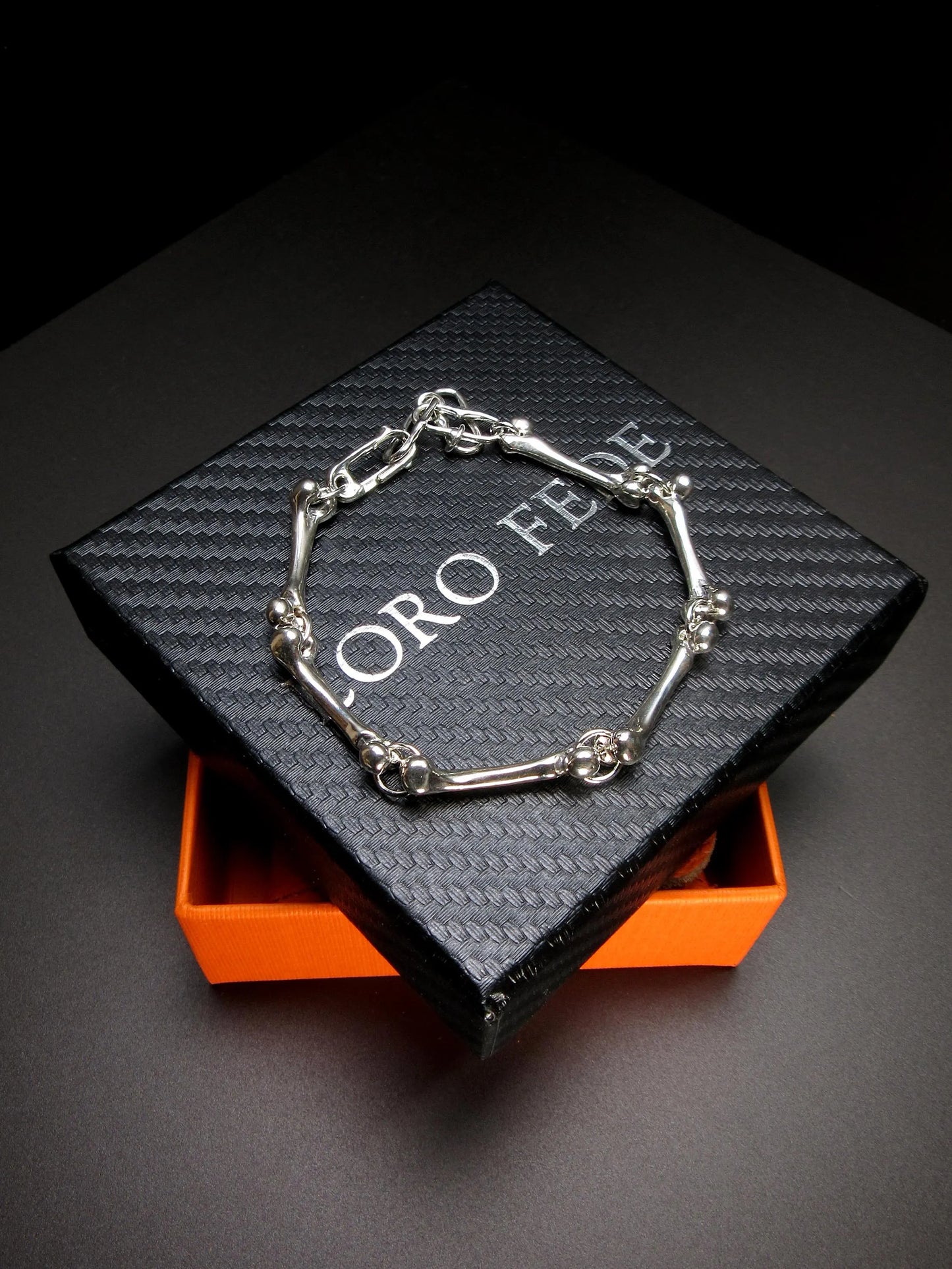 Bracelet "Bones" by LORO FEDE — Sterling Silver. Handcrafted. Dead Serious.